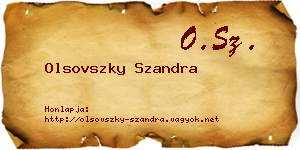 Olsovszky Szandra névjegykártya